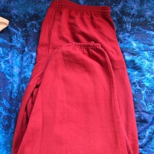 Red Hanes Sweat Pants 2XL